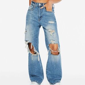 Aeropostale Ripped Light Blue Boyfriend Jeans